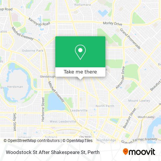 Woodstock St After Shakespeare St map