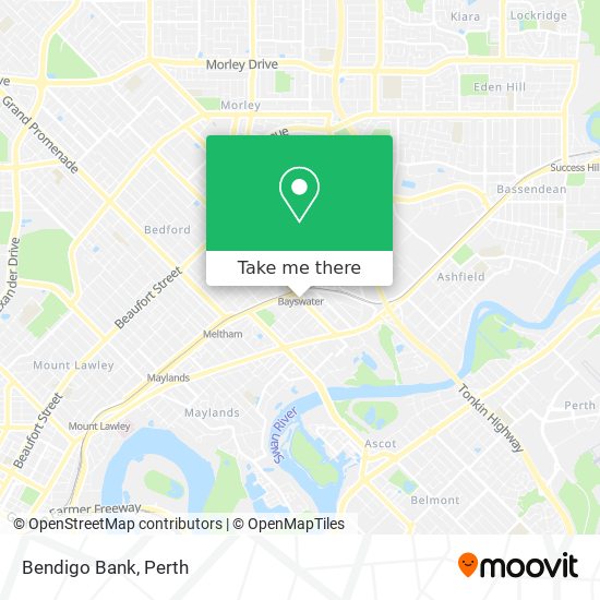 Bendigo Bank map