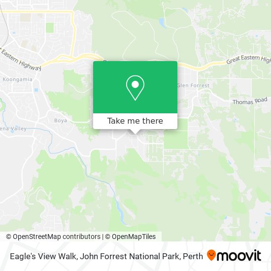 Eagle's View Walk, John Forrest National Park map