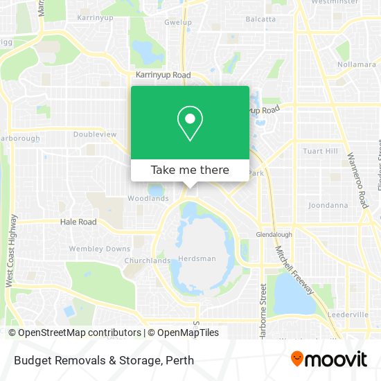 Budget Removals & Storage map