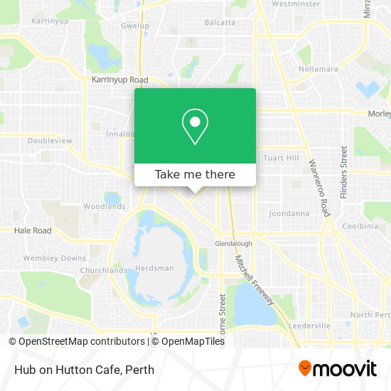 Hub on Hutton Cafe map