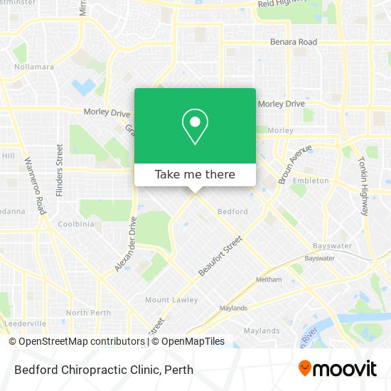 Bedford Chiropractic Clinic map