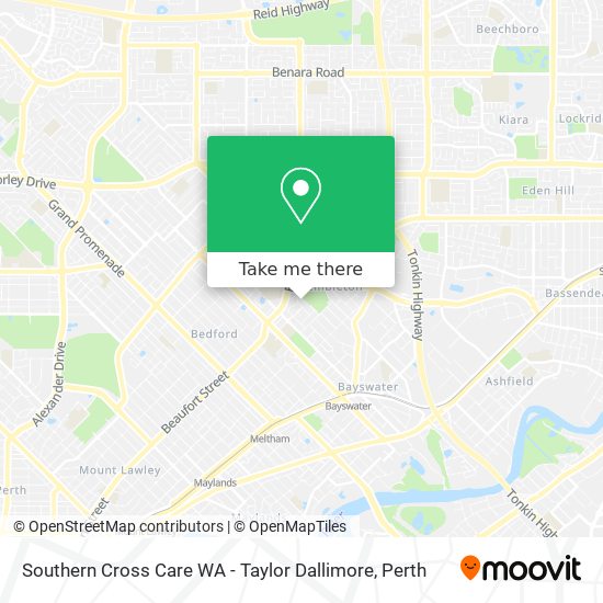 Southern Cross Care WA - Taylor Dallimore map