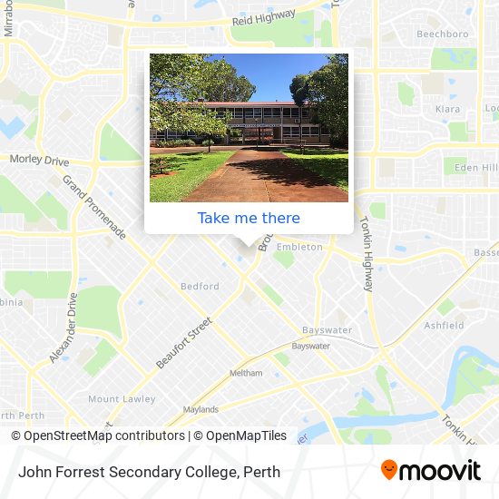 John Forrest Secondary College map