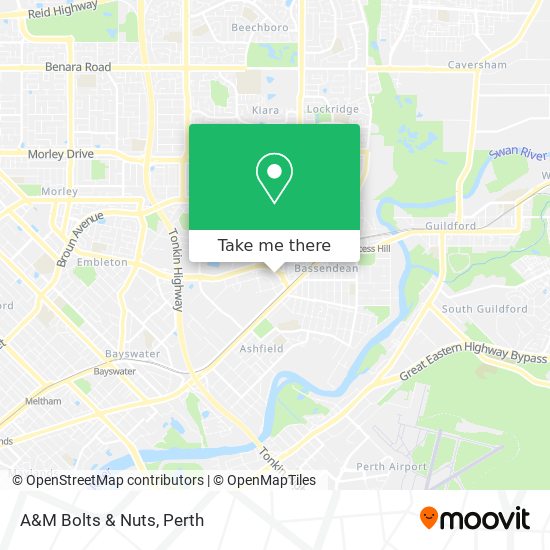 How to get to A&M Bolts & Nuts in Bassendean by Bus or Train?