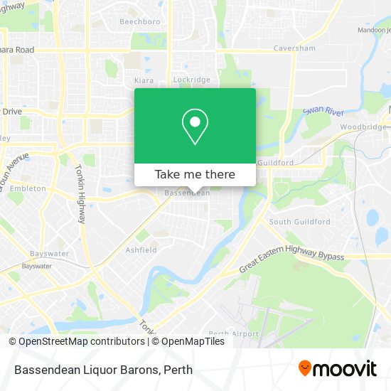 Bassendean Liquor Barons map