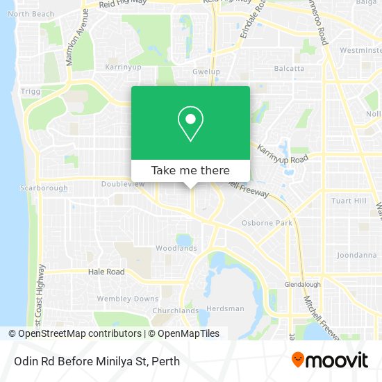 Odin Rd Before Minilya St map