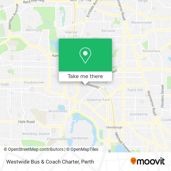 Mapa Westwide Bus & Coach Charter
