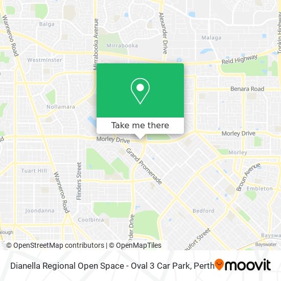 Dianella Regional Open Space - Oval 3 Car Park map