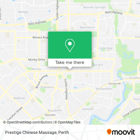 Prestige Chinese Massage map
