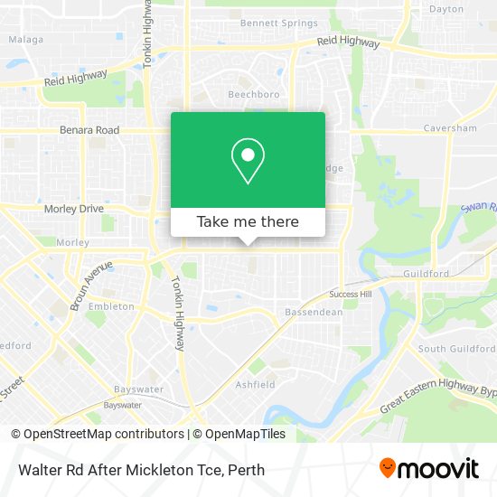 Walter Rd After Mickleton Tce map