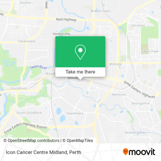 Mapa Icon Cancer Centre Midland