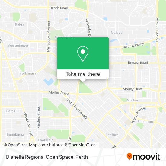 Dianella Regional Open Space map