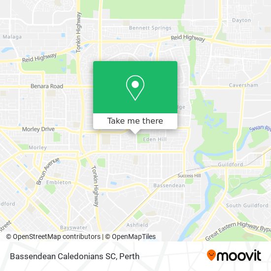 Bassendean Caledonians SC map