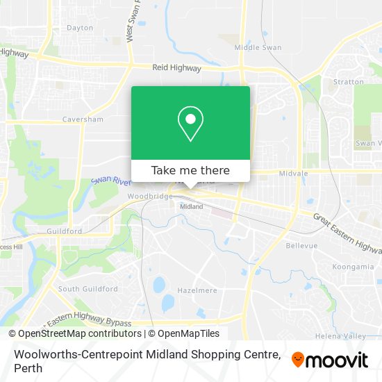 Mapa Woolworths-Centrepoint Midland Shopping Centre