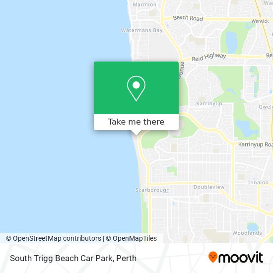 South Trigg Beach Car Park map