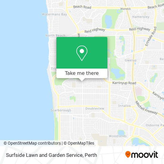 Surfside Lawn and Garden Service map