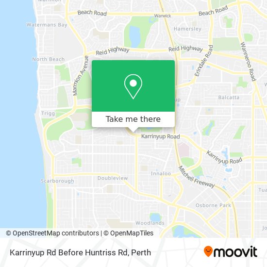 Karrinyup Rd Before Huntriss Rd map