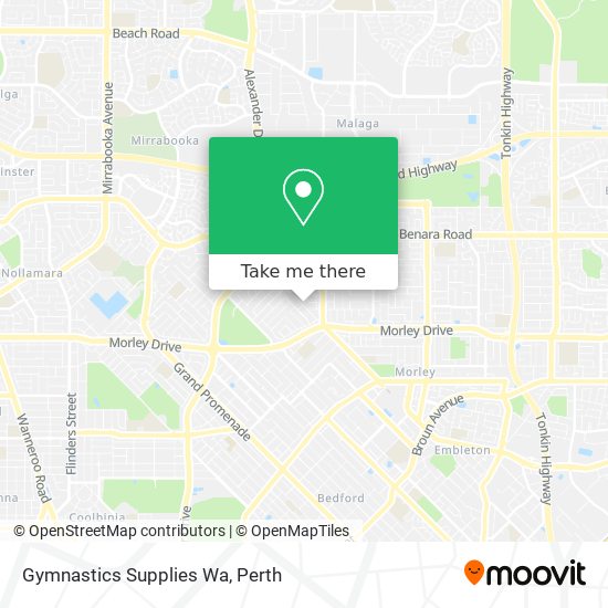 Gymnastics Supplies Wa map