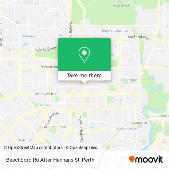 Beechboro Rd After Hannans St map