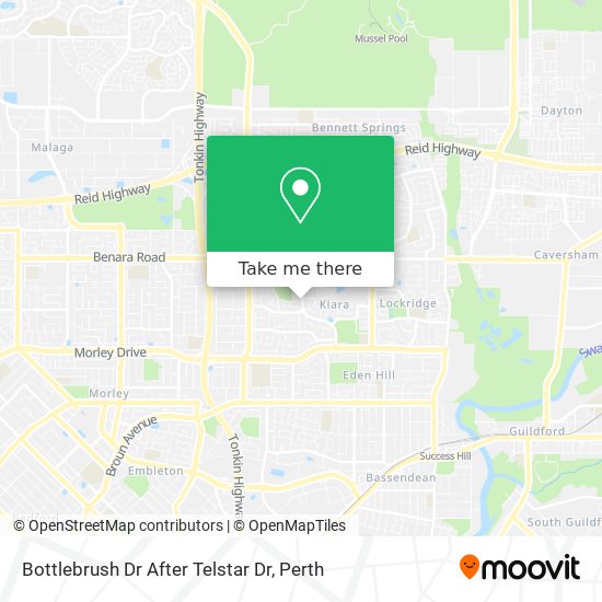 Bottlebrush Dr After Telstar Dr map