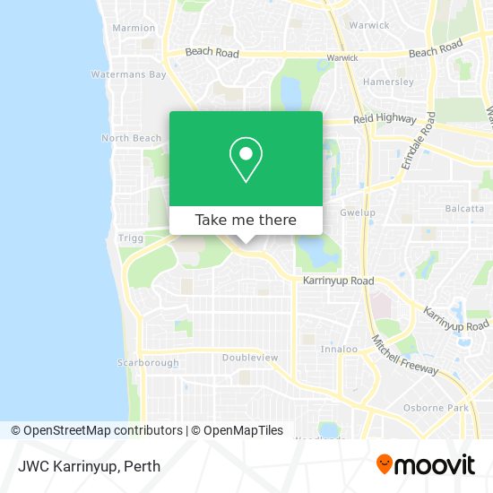 Mapa JWC Karrinyup