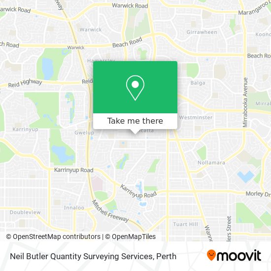 Neil Butler Quantity Surveying Services map