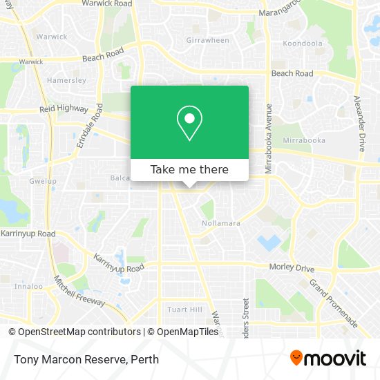 Tony Marcon Reserve map