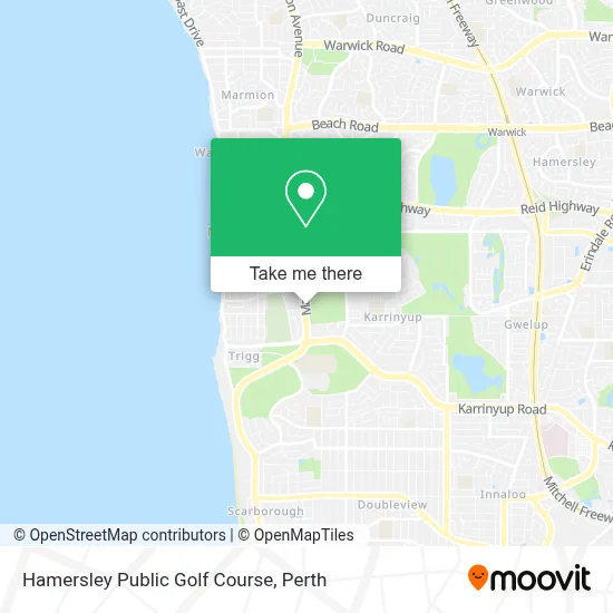 Mapa Hamersley Public Golf Course