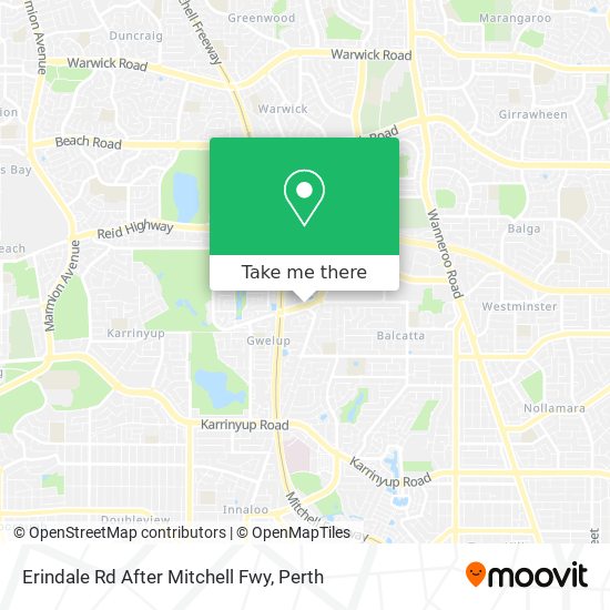 Erindale Rd After Mitchell Fwy map