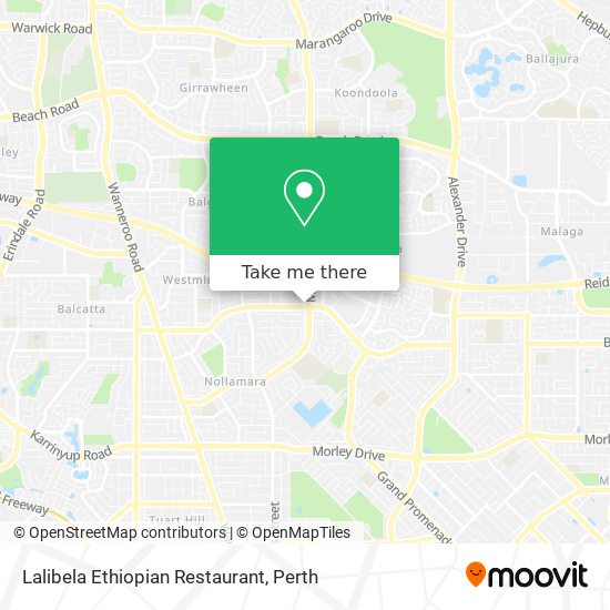 Lalibela Ethiopian Restaurant map