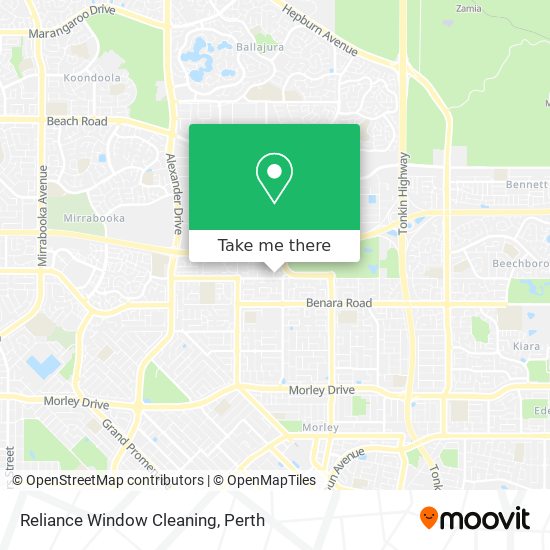 Mapa Reliance Window Cleaning