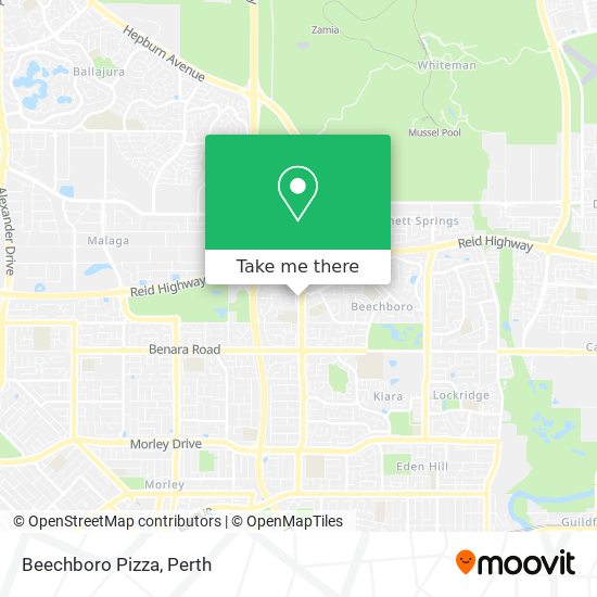 Beechboro Pizza map