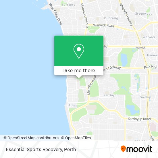 Essential Sports Recovery map