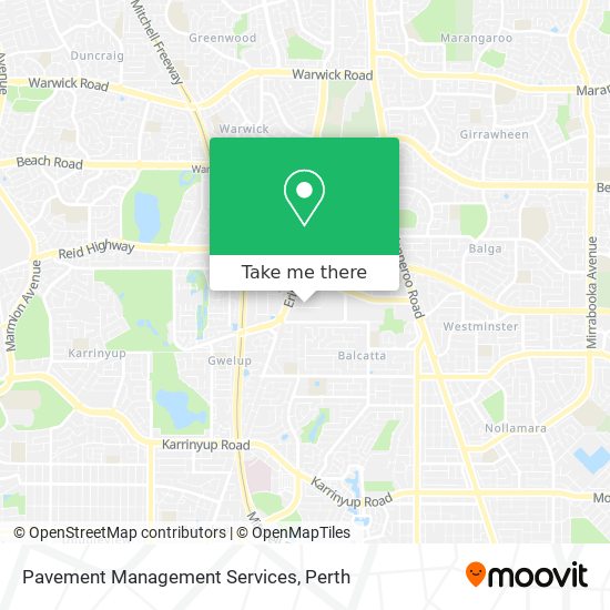 Pavement Management Services map