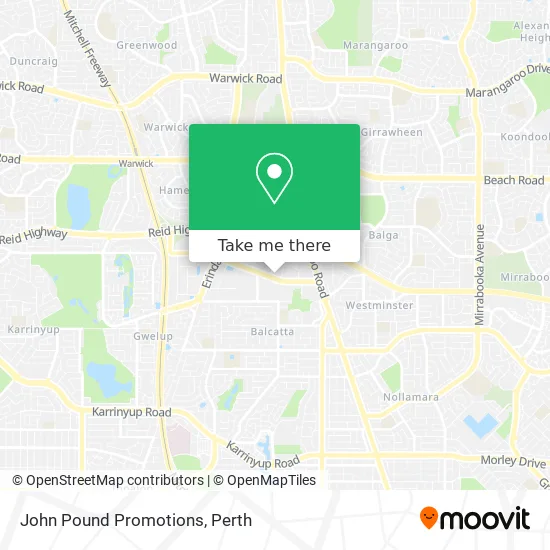 Mapa John Pound Promotions