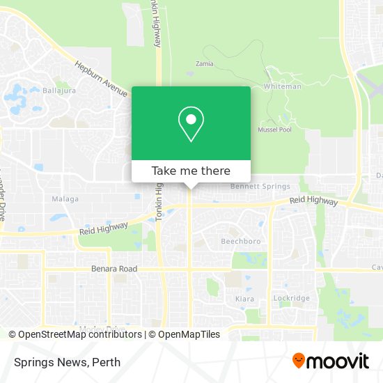 How to get to Springs News in Beechboro by Bus or Train?