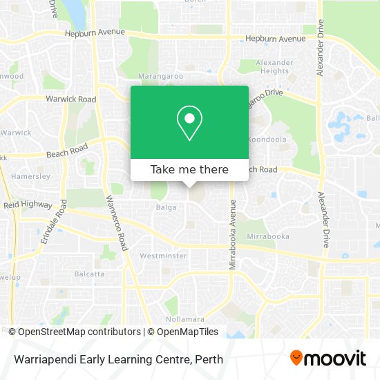 Warriapendi Early Learning Centre map