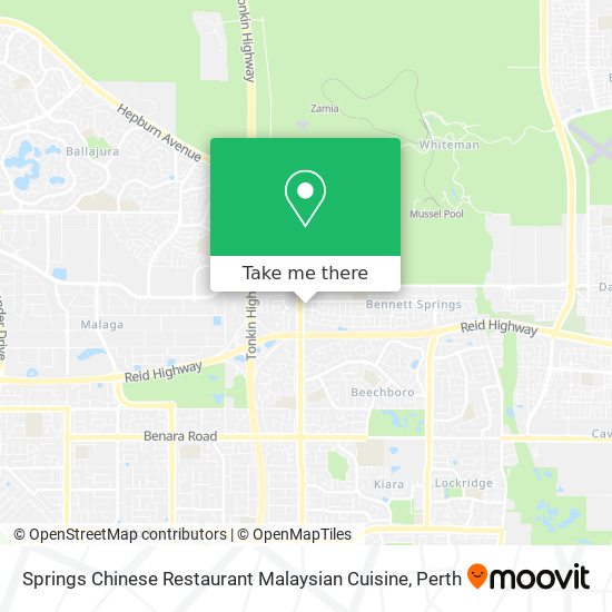 Springs Chinese Restaurant Malaysian Cuisine map