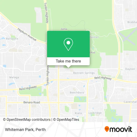 Mapa Whiteman Park