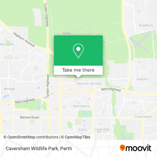 Caversham Wildlife Park map