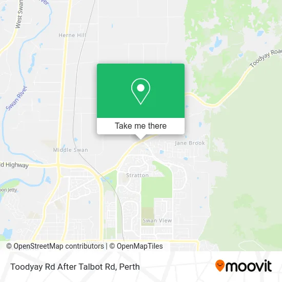 Mapa Toodyay Rd After Talbot Rd