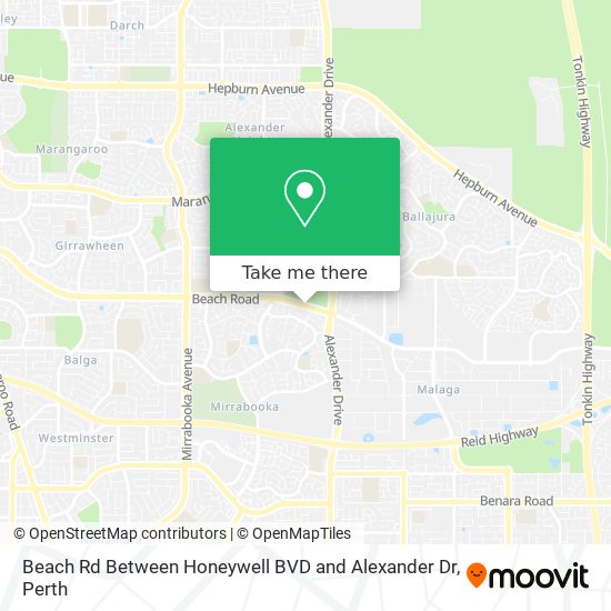 Beach Rd Between Honeywell BVD and Alexander Dr map
