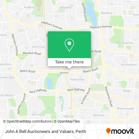 John A Bell Auctioneers and Valuers map