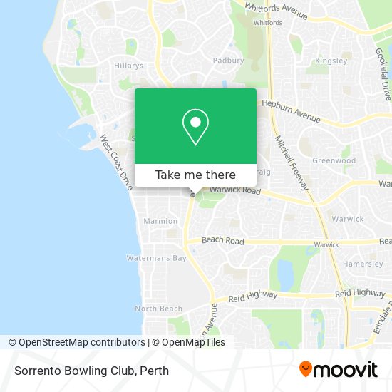 Sorrento Bowling Club map