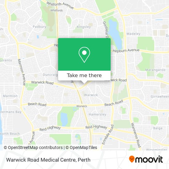 Warwick Road Medical Centre map