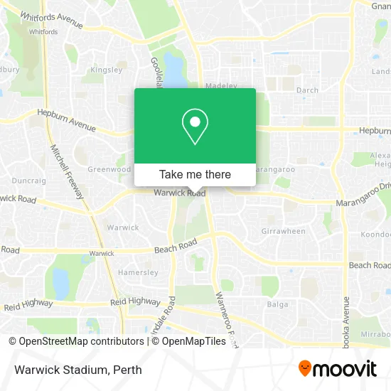 Warwick Stadium map