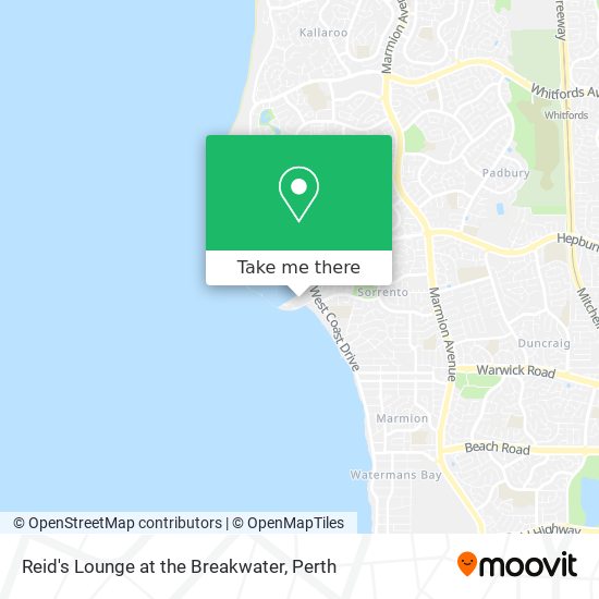 Reid's Lounge at the Breakwater map