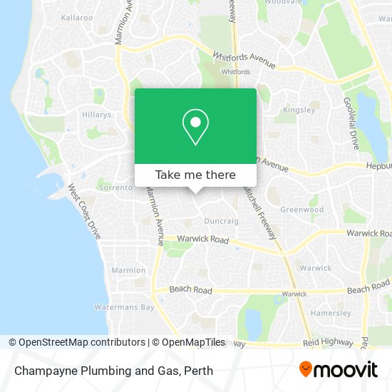 Champayne Plumbing and Gas map