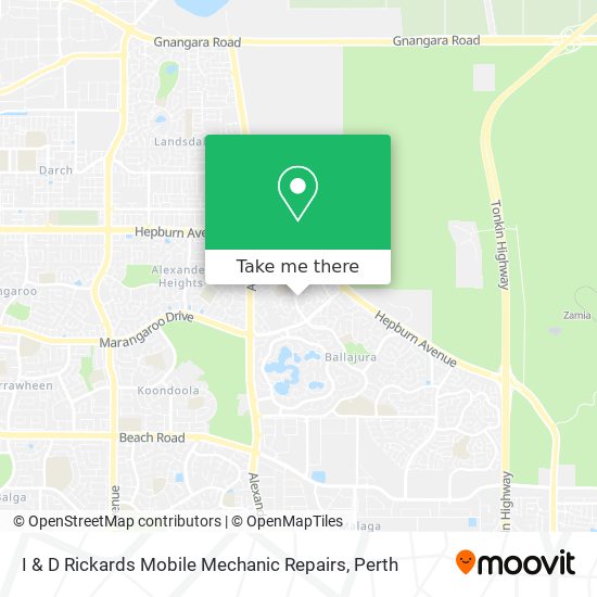 I & D Rickards Mobile Mechanic Repairs map